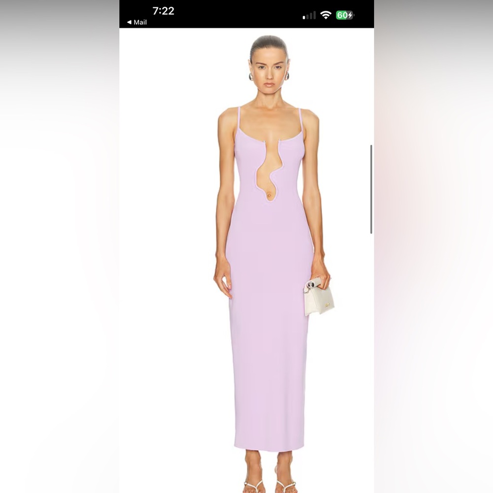 Elegant Lavender Christopher Esber midi dress
